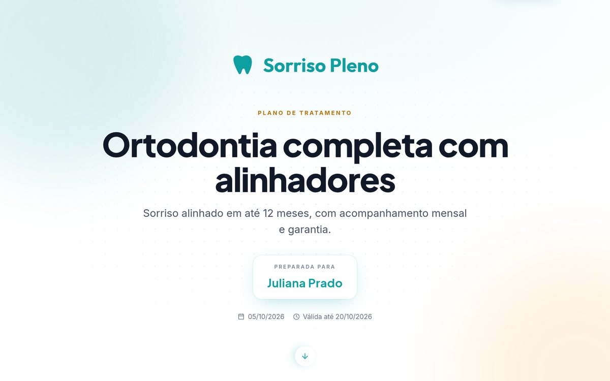Proposta de exemplo: Clínica odontológica