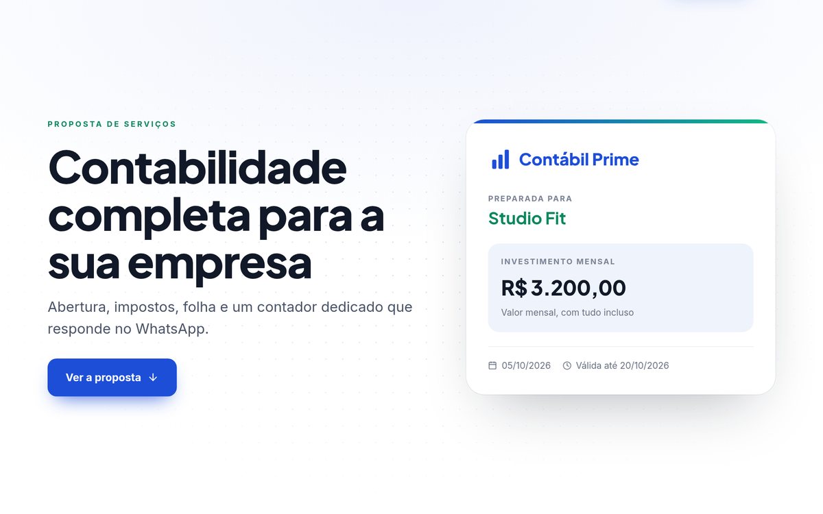 Proposta de exemplo: Contabilidade